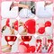 2 Set Cherry Balloon Column Stand Kit with Adjustable Balloon Arch (Cherry, Red)